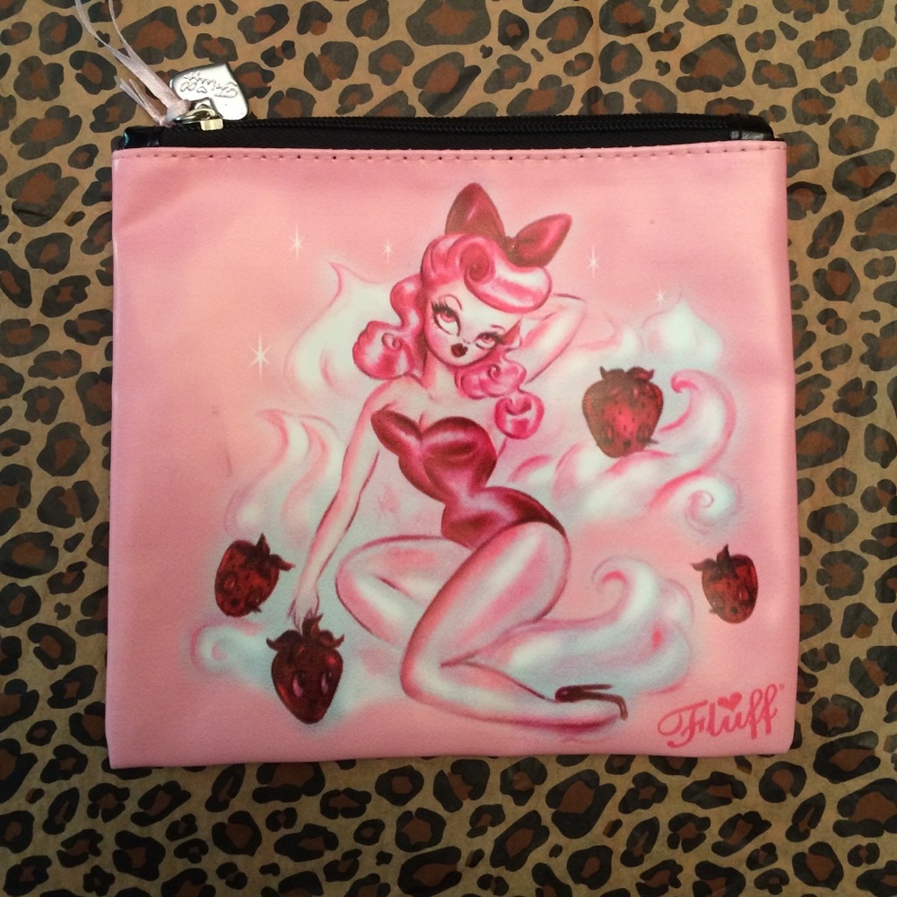 Fluff Strawberry Pinup Makeup Bag